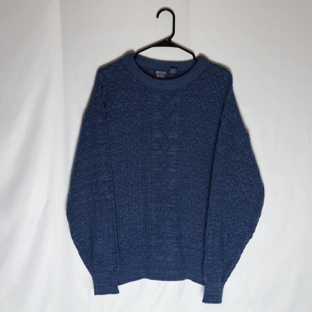 Bristol Blues Sweater Women's S Blue Long Sleeve Crewneck Pullover 90's Vintage